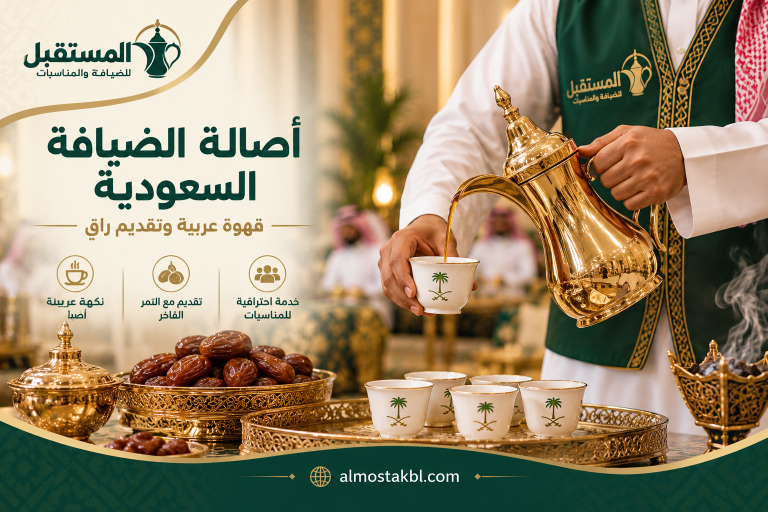تقديم القهوة العربية بالدلة والفناجين ضمن خدمات الضيافة بالرياض